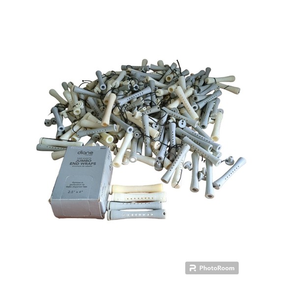 Lot of 127 Vtg Perm Rods 2 Sizes  Cold Wave With Box Of Papers - Picture 1 of 3